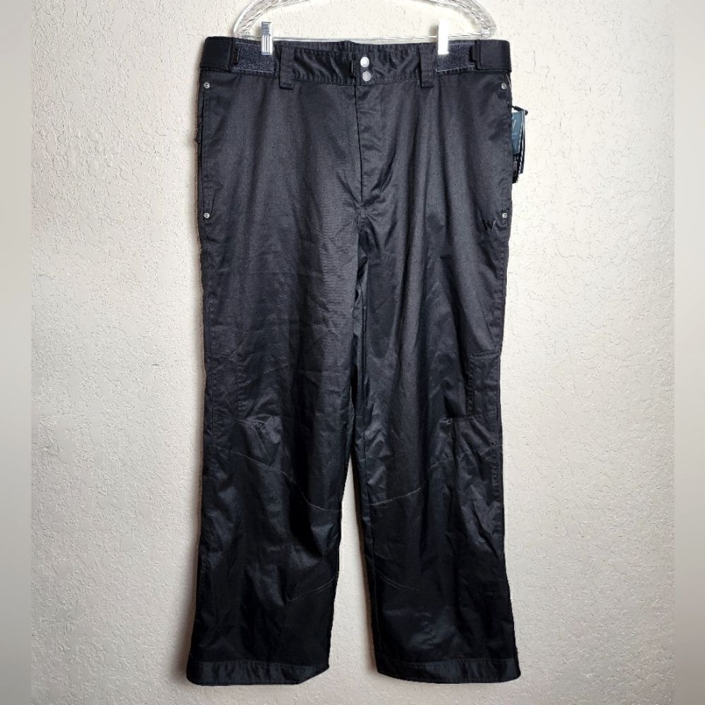White Sierra Men's Bozo Shell Ski Snowboard Pants Black Size L NWT